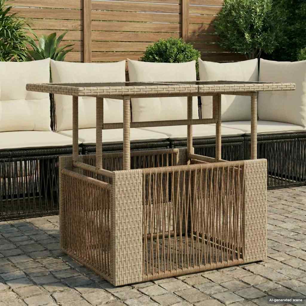 Garten Lifting Up Tisch Beige 100 x 55 x 37 cm