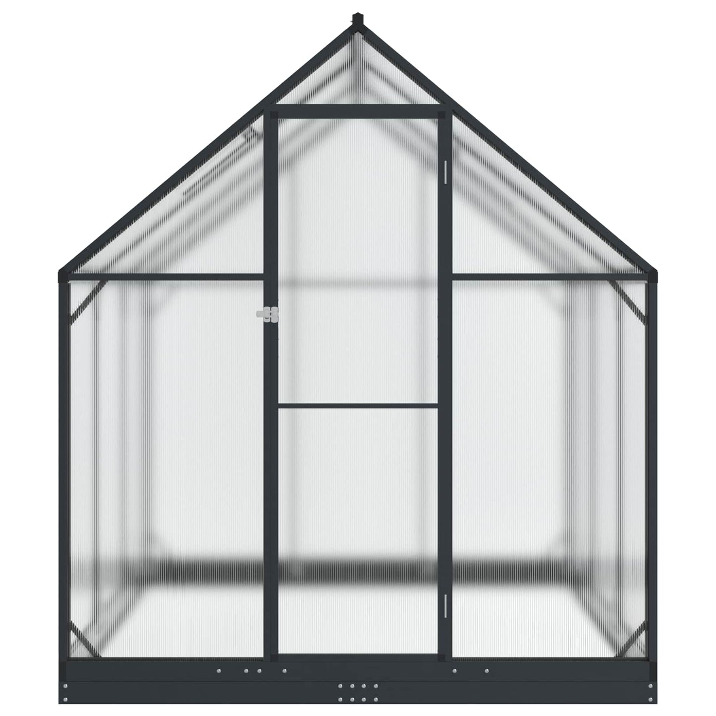 Garten Gewächshaus mit Tür Anthrazit 183,5 x 183,5 x 207 cm