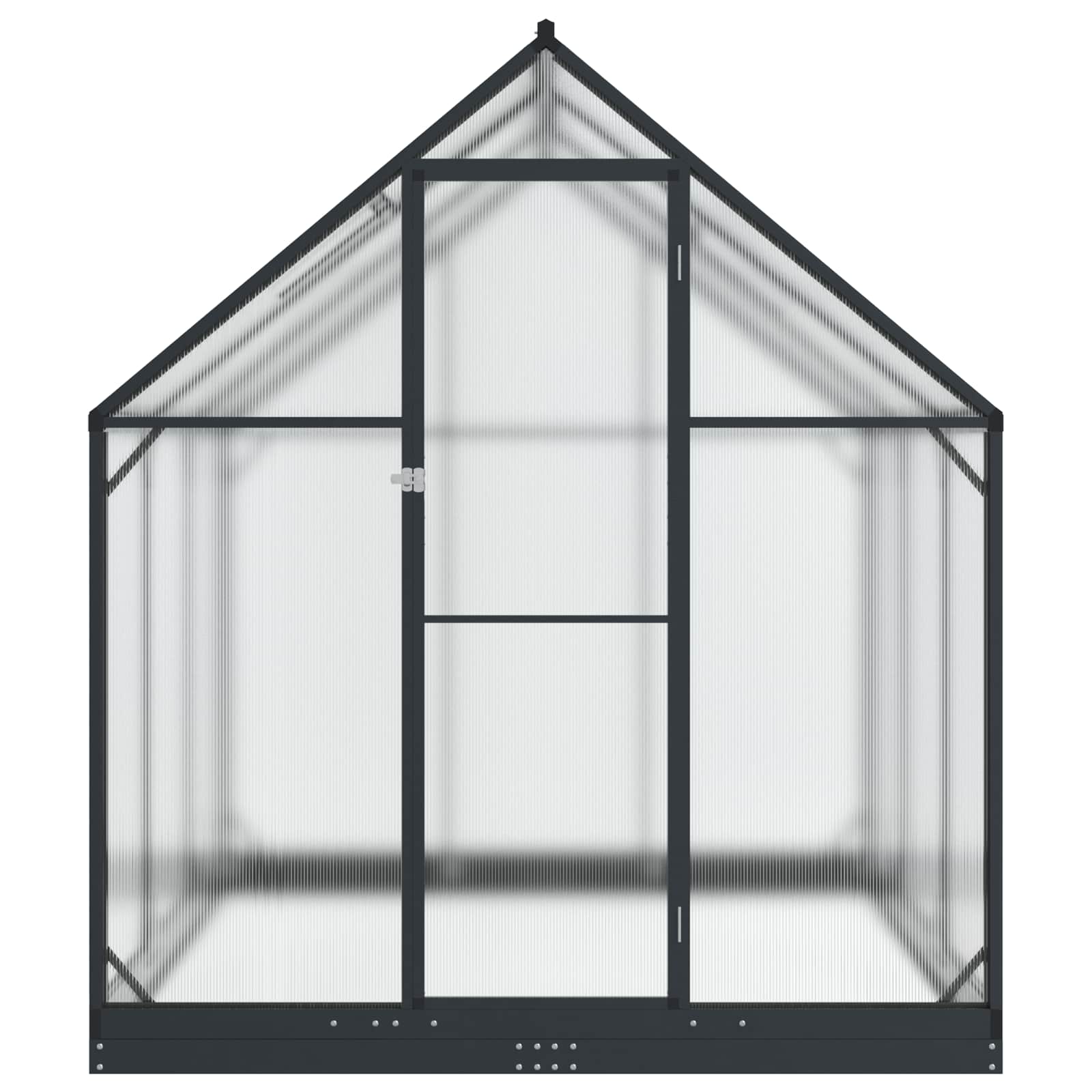 Garten Gewächshaus mit Tür Anthrazit 183,5 x 183,5 x 207 cm