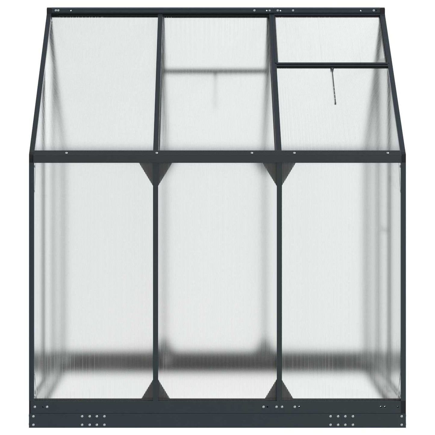 Garten Gewächshaus mit Tür Anthrazit 183,5 x 183,5 x 207 cm