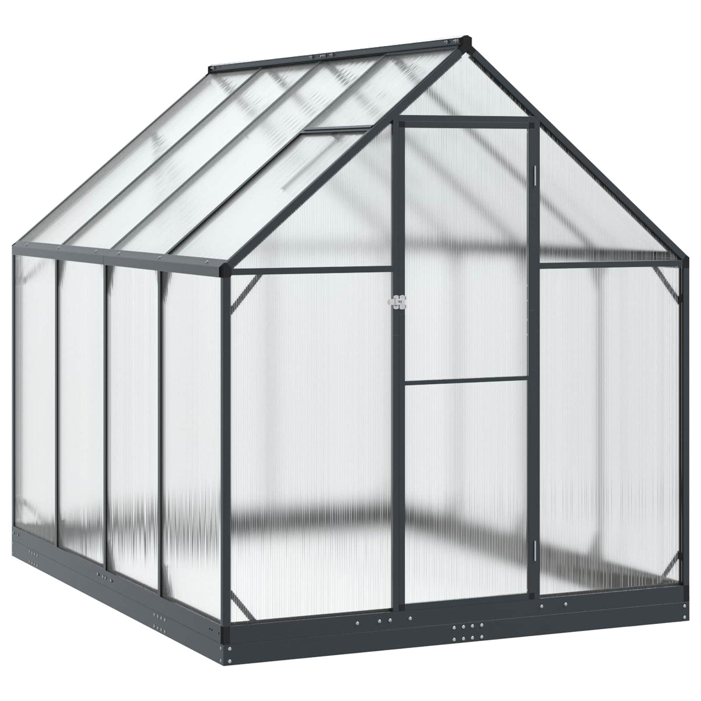 Garten Gewächshaus mit Tür Anthrazit 183,5 x 243,5 x 207 cm