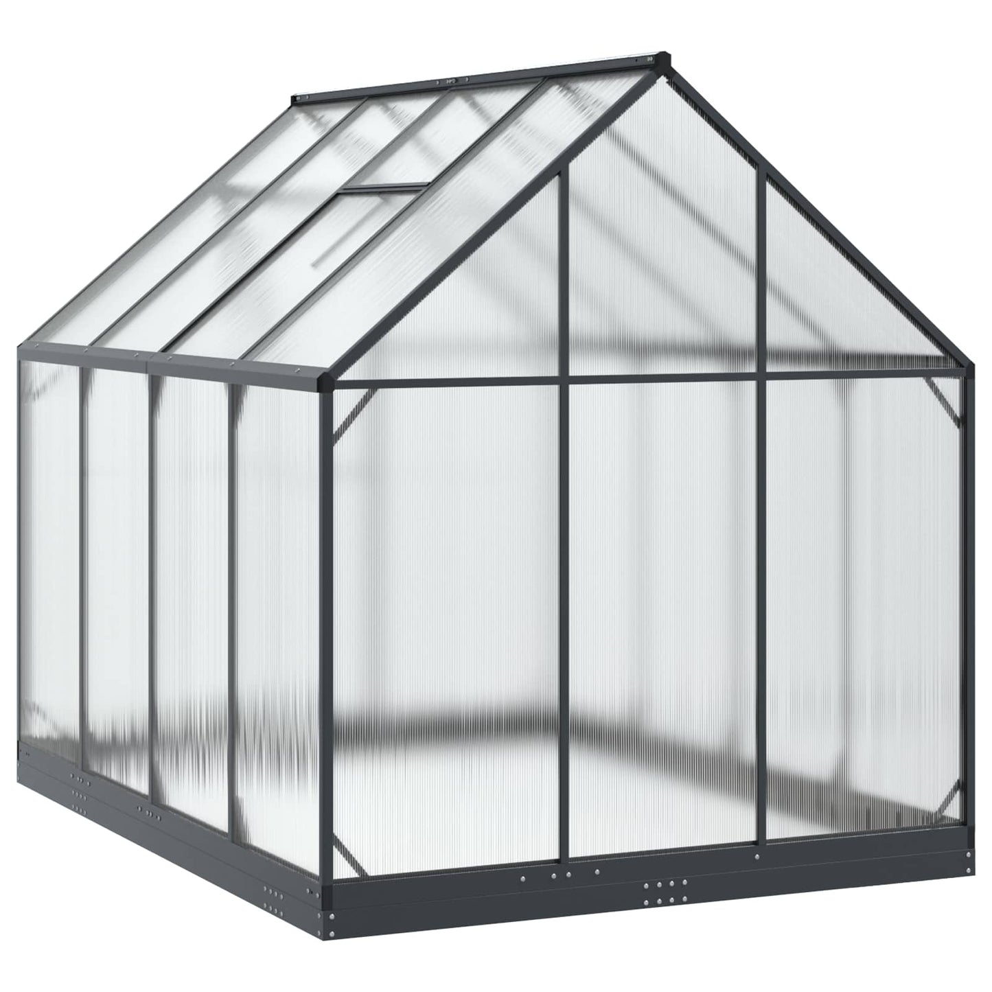 Garten Gewächshaus mit Tür Anthrazit 183,5 x 243,5 x 207 cm