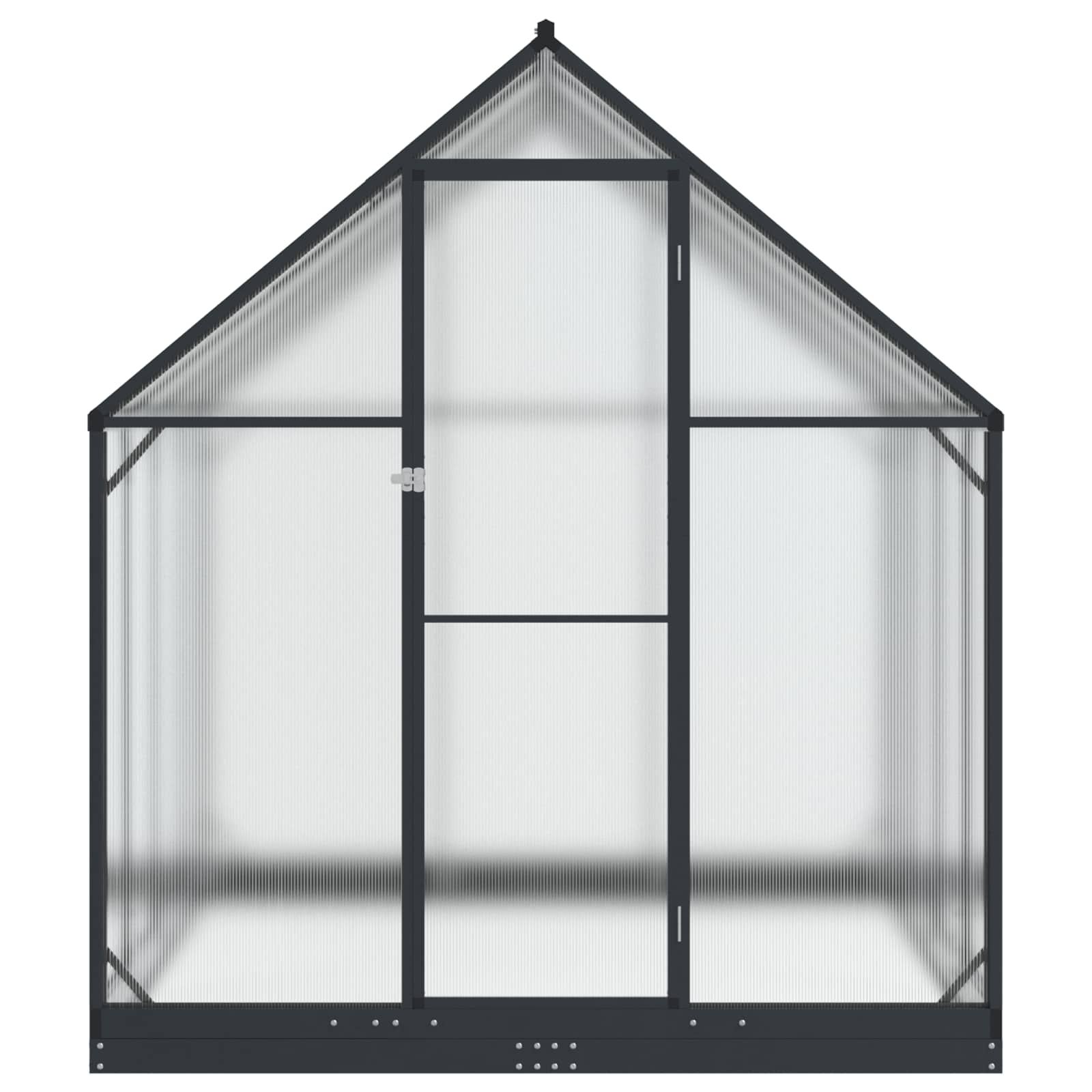 Garten Gewächshaus mit Tür Anthrazit 183,5 x 243,5 x 207 cm