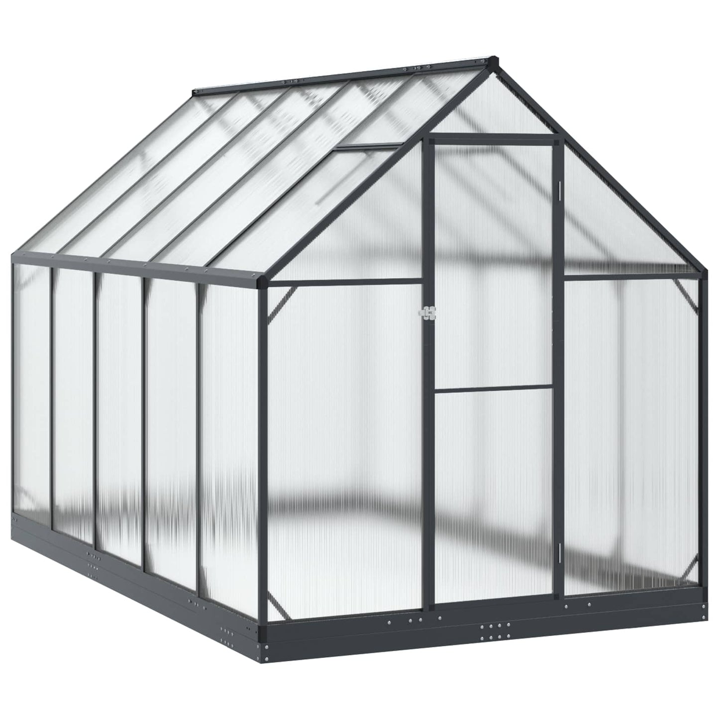 Garten Gewächshaus mit Tür Anthrazit 183,5 x 303,5 x 207 cm
