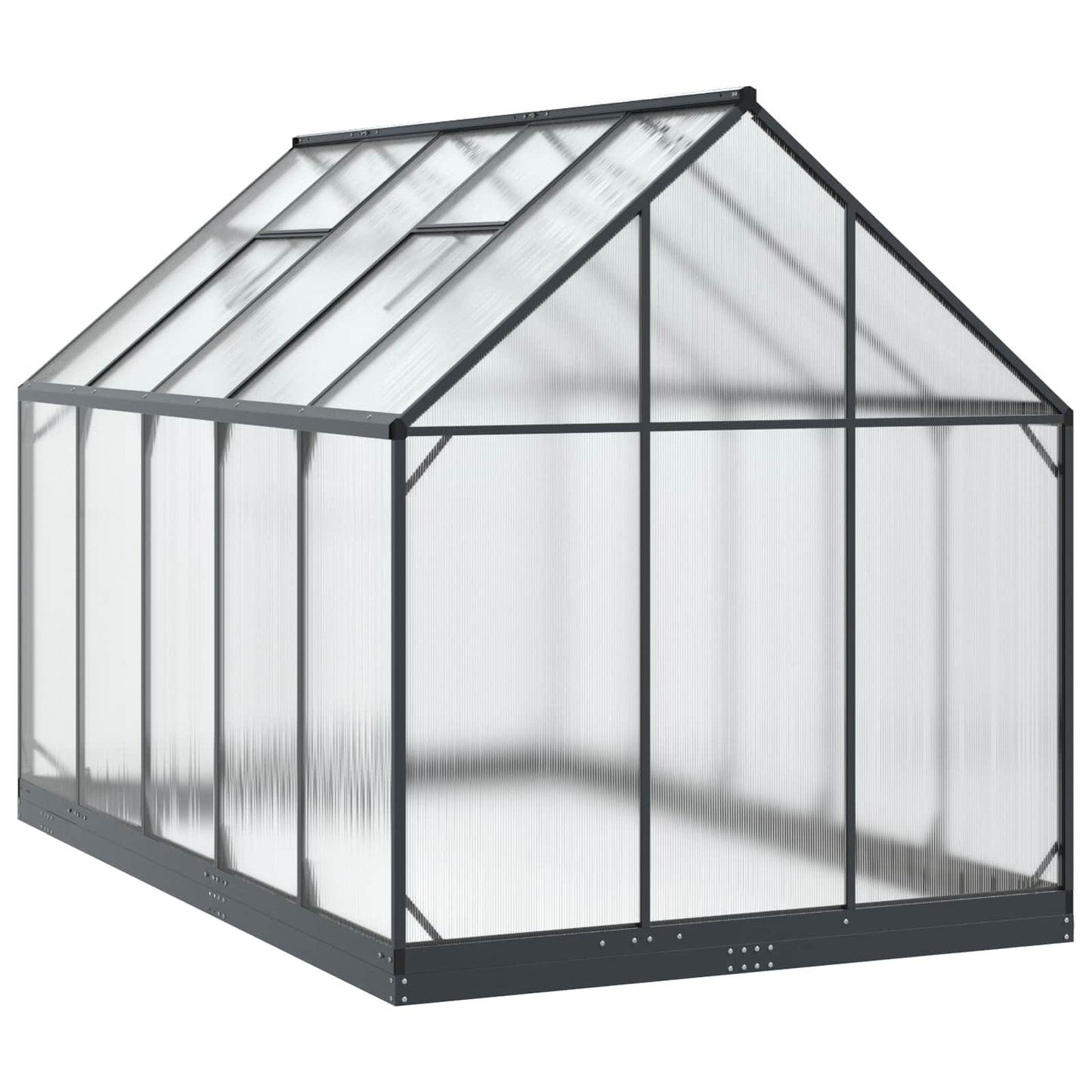 Garten Gewächshaus mit Tür Anthrazit 183,5 x 303,5 x 207 cm