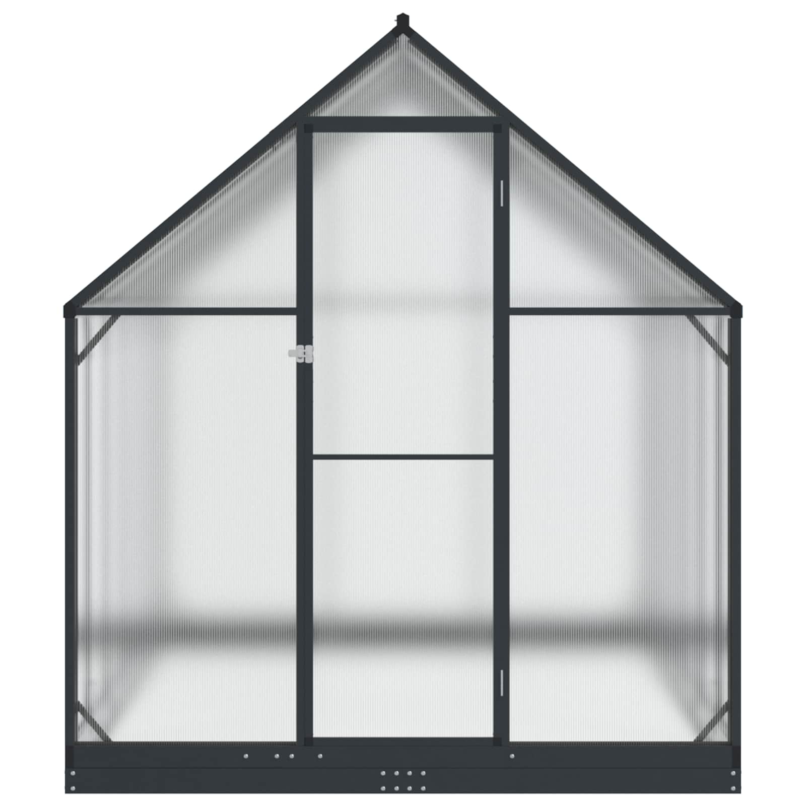 Garten Gewächshaus mit Tür Anthrazit 183,5 x 363,5 x 207 cm