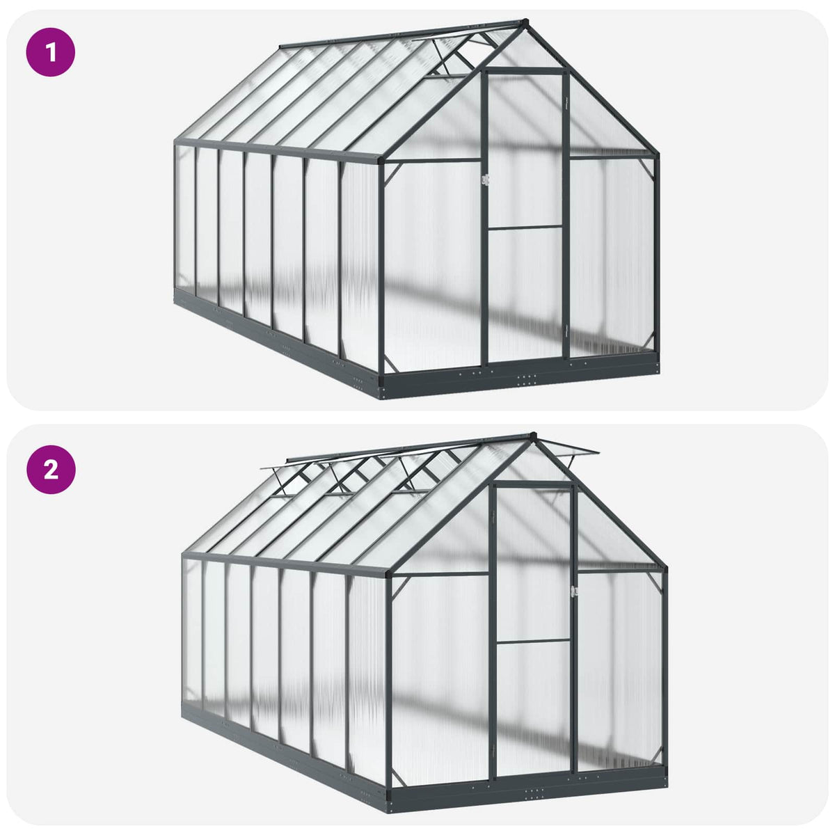 Garten Gewächshaus 185 x 423,5 x 207 cm