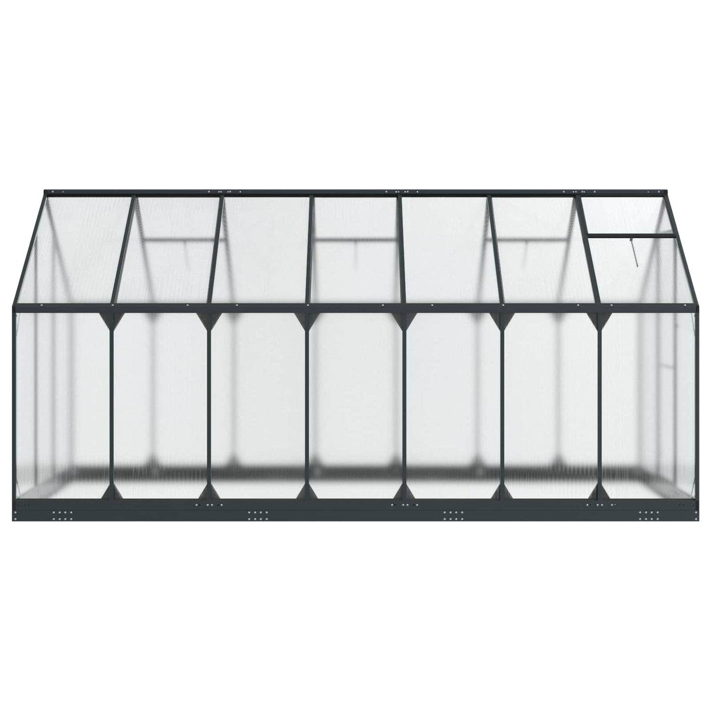 Garten Gewächshaus mit Tür Anthrazit 183,5 x 423,5 x 207 cm