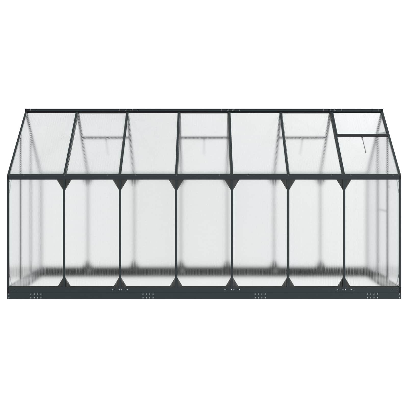 Garten Gewächshaus mit Tür Anthrazit 183,5 x 423,5 x 207 cm