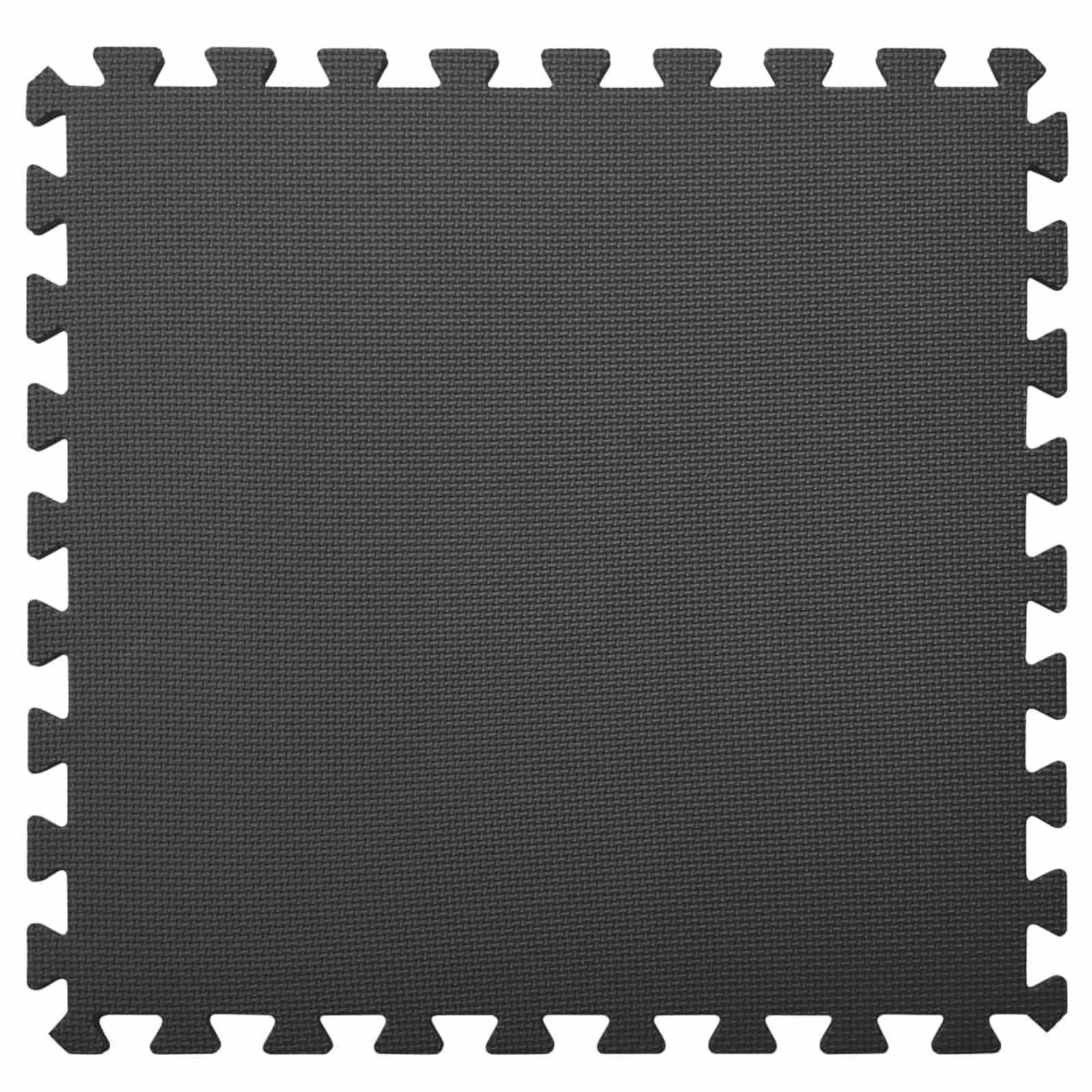 Pool Bodenschutzmatte 6 pcs Schwarz 2,16 ㎡ EVA-Schaum