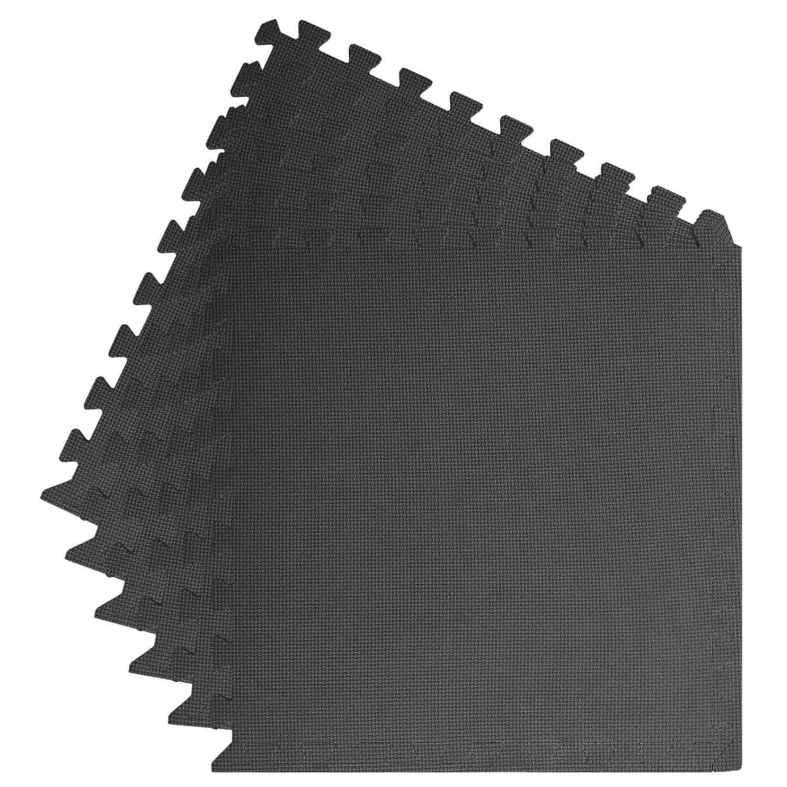 Pool Bodenschutzmatte 6 pcs Schwarz 2,16 ㎡ EVA-Schaum