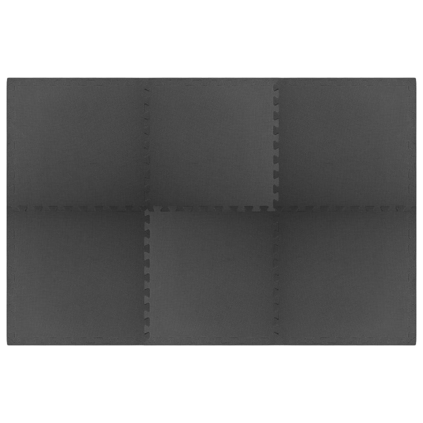 Pool Bodenschutzmatte 6 pcs Schwarz 2,16 ㎡ EVA-Schaum