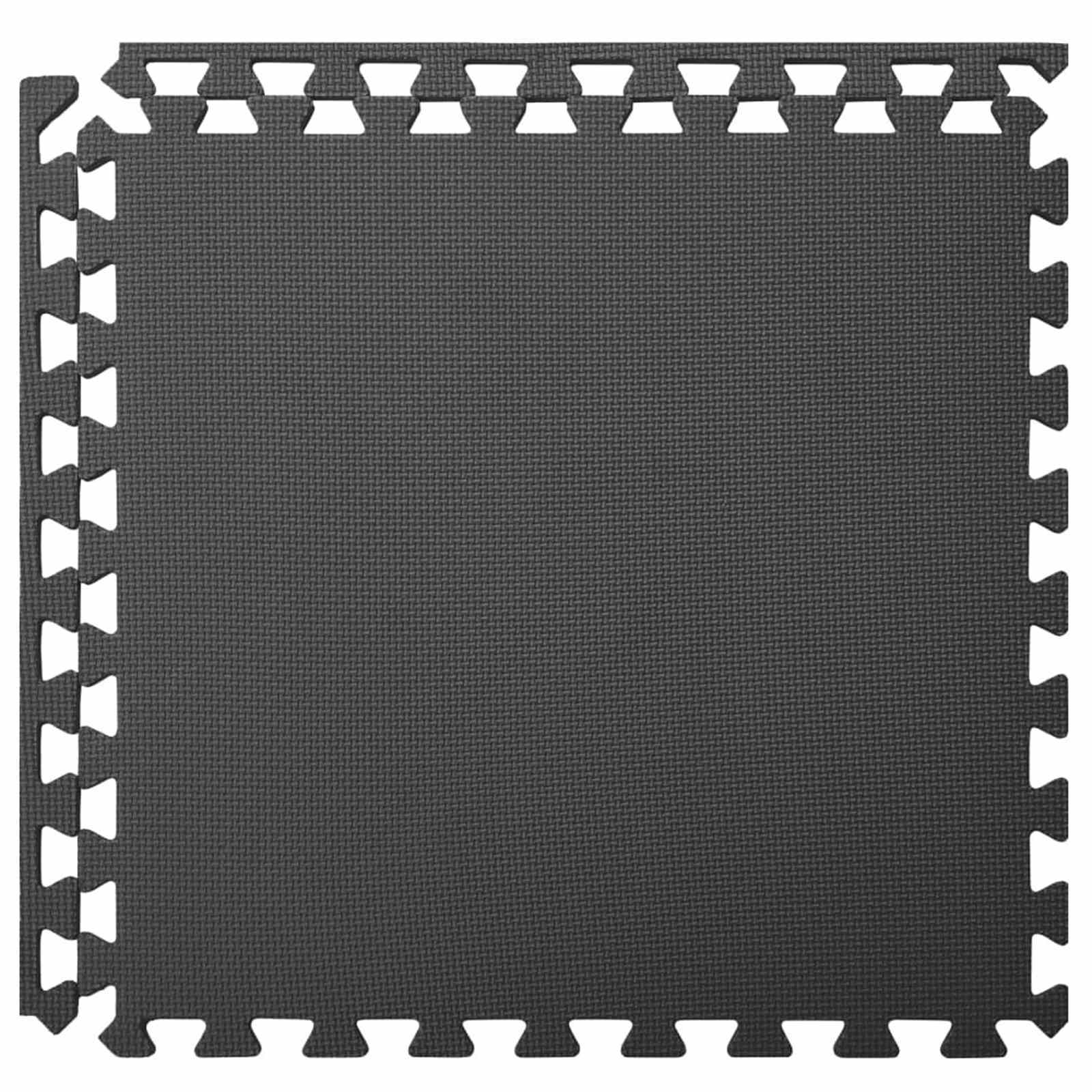 Pool Bodenschutzmatte 6 pcs Schwarz 2,16 ㎡ EVA-Schaum