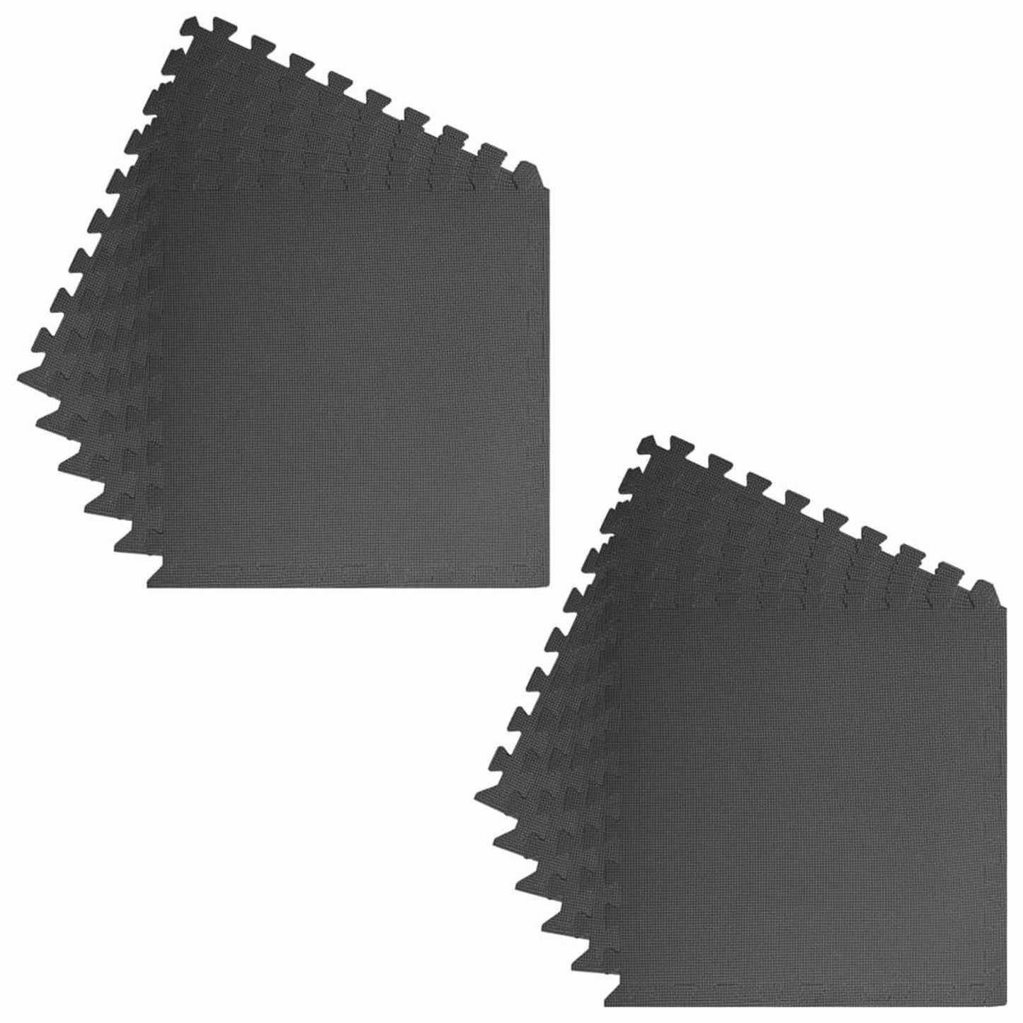 Pool Bodenschutzmatte 12 pcs Schwarz 4,32 ㎡ EVA-Schaum