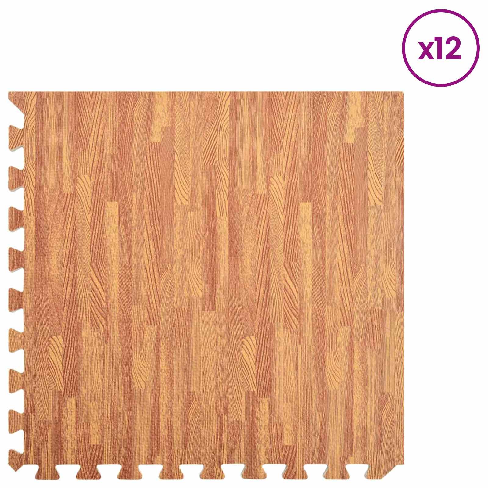 Pool Bodenschutzmatte 12 pcs Holz 4,32 ㎡ EVA-Schaum
