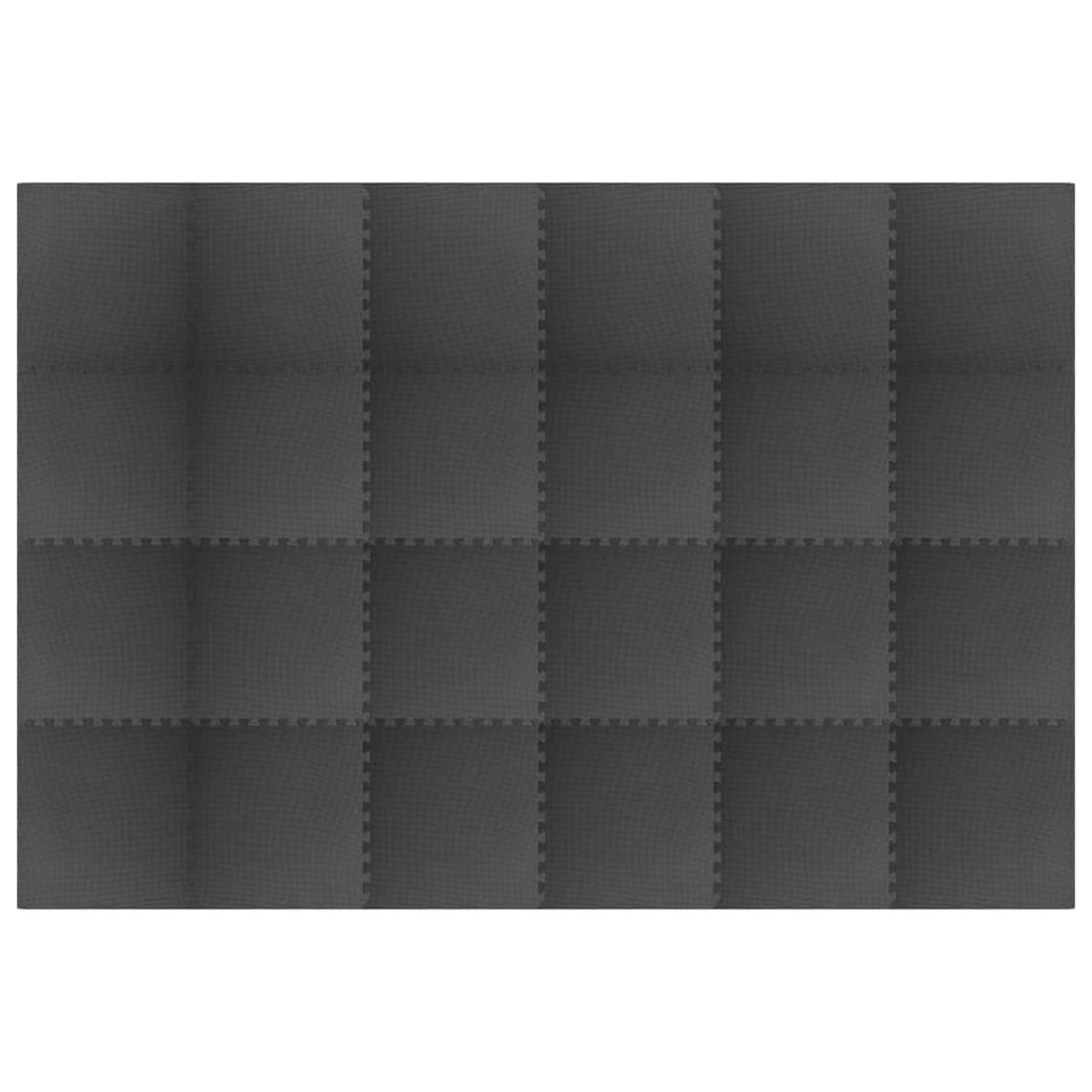 Pool Bodenschutzmatte 24 stk. Schwarz 8,64 ㎡ EVA-Schaum