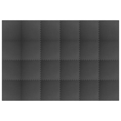 Pool Bodenschutzmatte 24 stk. Schwarz 8,64 ㎡ EVA-Schaum