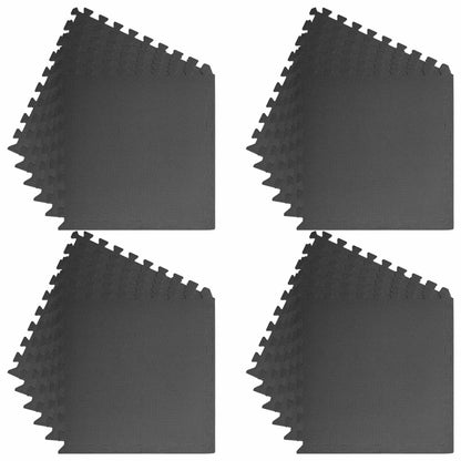 Pool Bodenschutzmatte 24 stk. Schwarz 8,64 ㎡ EVA-Schaum