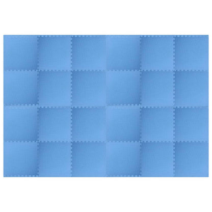 Pool Bodenschutzmatte 24 stk. Blau 8,64 ㎡ EVA-Schaum