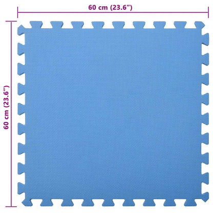 Pool Bodenschutzmatte 24 stk. Blau 8,64 ㎡ EVA-Schaum
