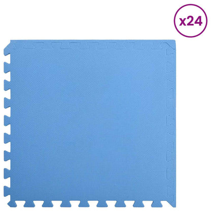 Pool Bodenschutzmatte 24 stk. Blau 8,64 ㎡ EVA-Schaum