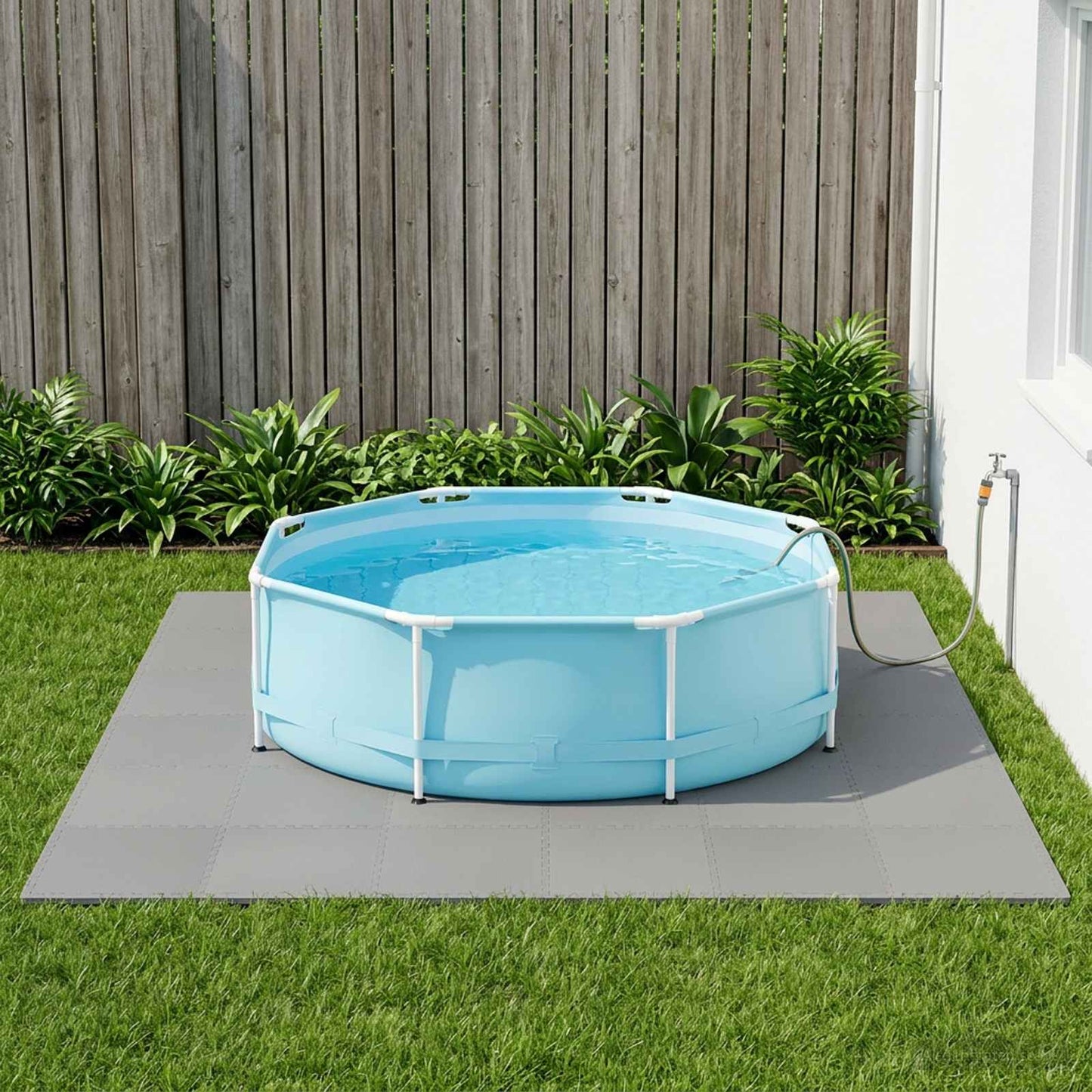 Pool Bodenschutzmatte 40 stk. Grau 14,4 m² EVA-Schaum