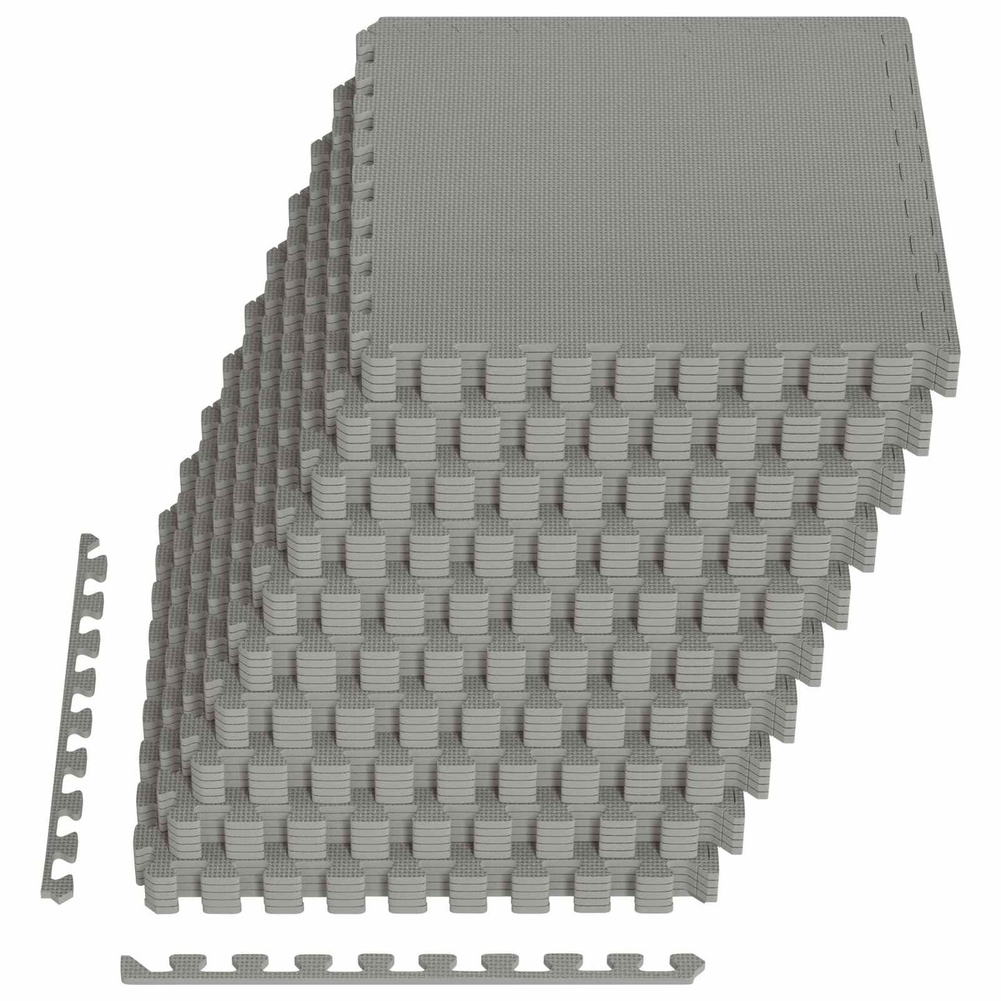 Pool Bodenschutzmatte 40 pcs Grau 14,4 m² EVA-Schaum