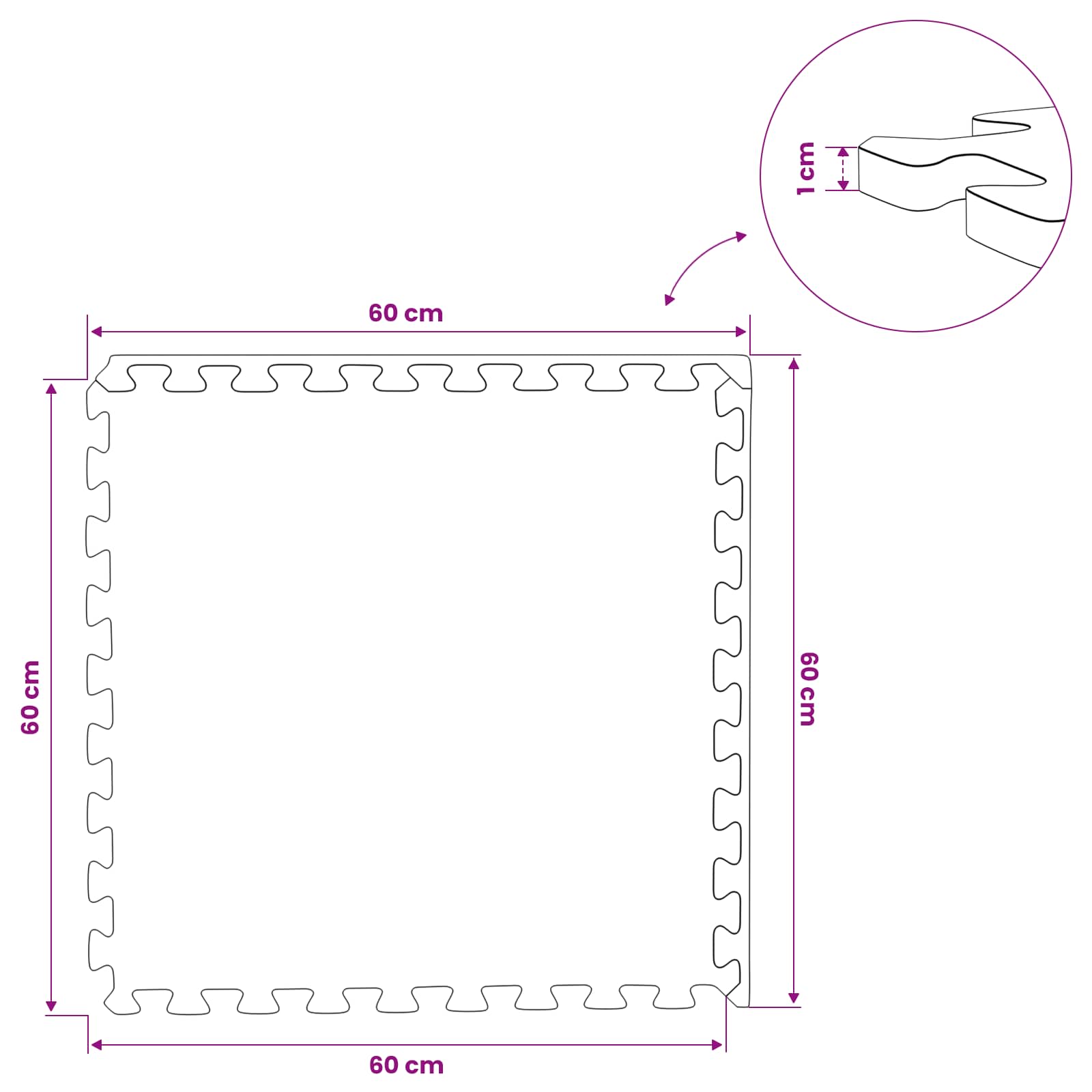 Pool Bodenschutzmatte 40 stk. Grau 14,4 m² EVA-Schaum