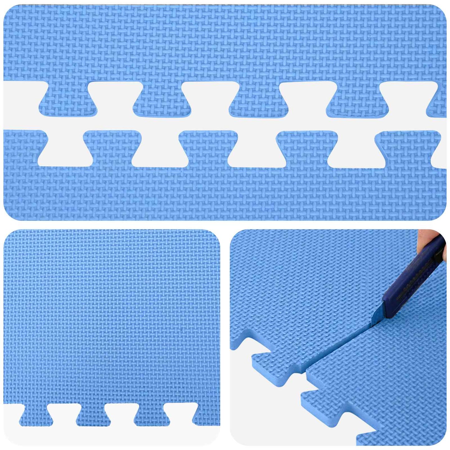 Pool Bodenschutzmatte 40 pcs Blau 14,4 m² EVA-Schaum