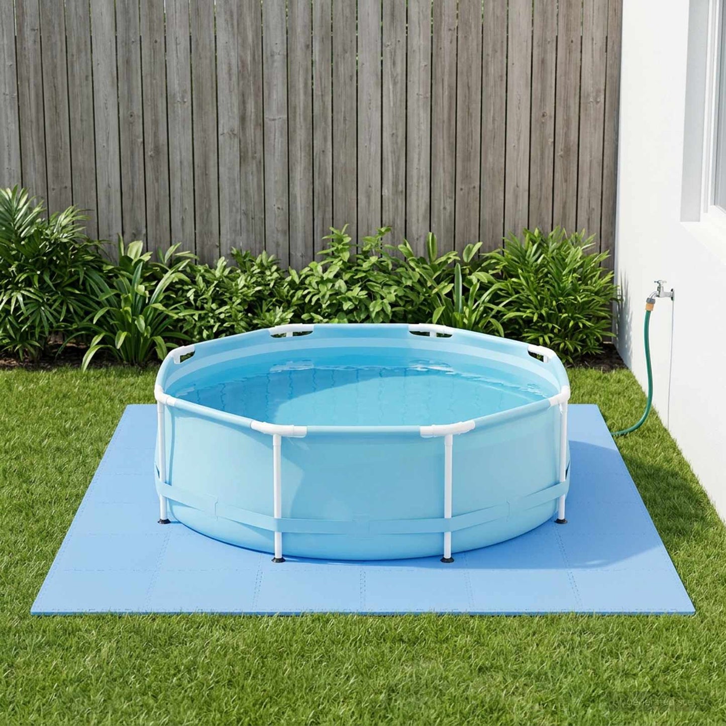 Pool Bodenschutzmatte 40 pcs Blau 14,4 m² EVA-Schaum