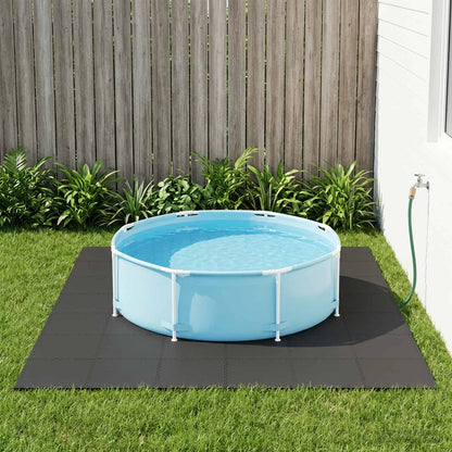 Pool Bodenschutzmatte 50 stk. Schwarz 18 m² EVA-Schaum