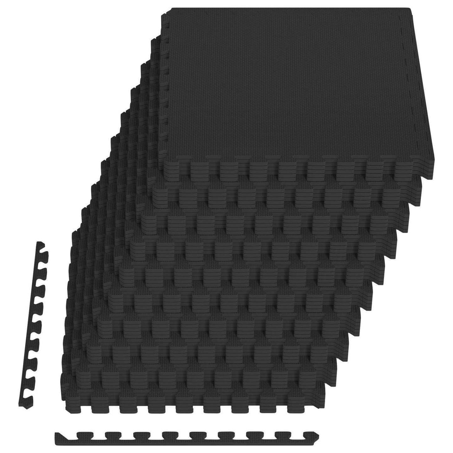 Pool Bodenschutzmatte 50 stk. Schwarz 18 m² EVA-Schaum