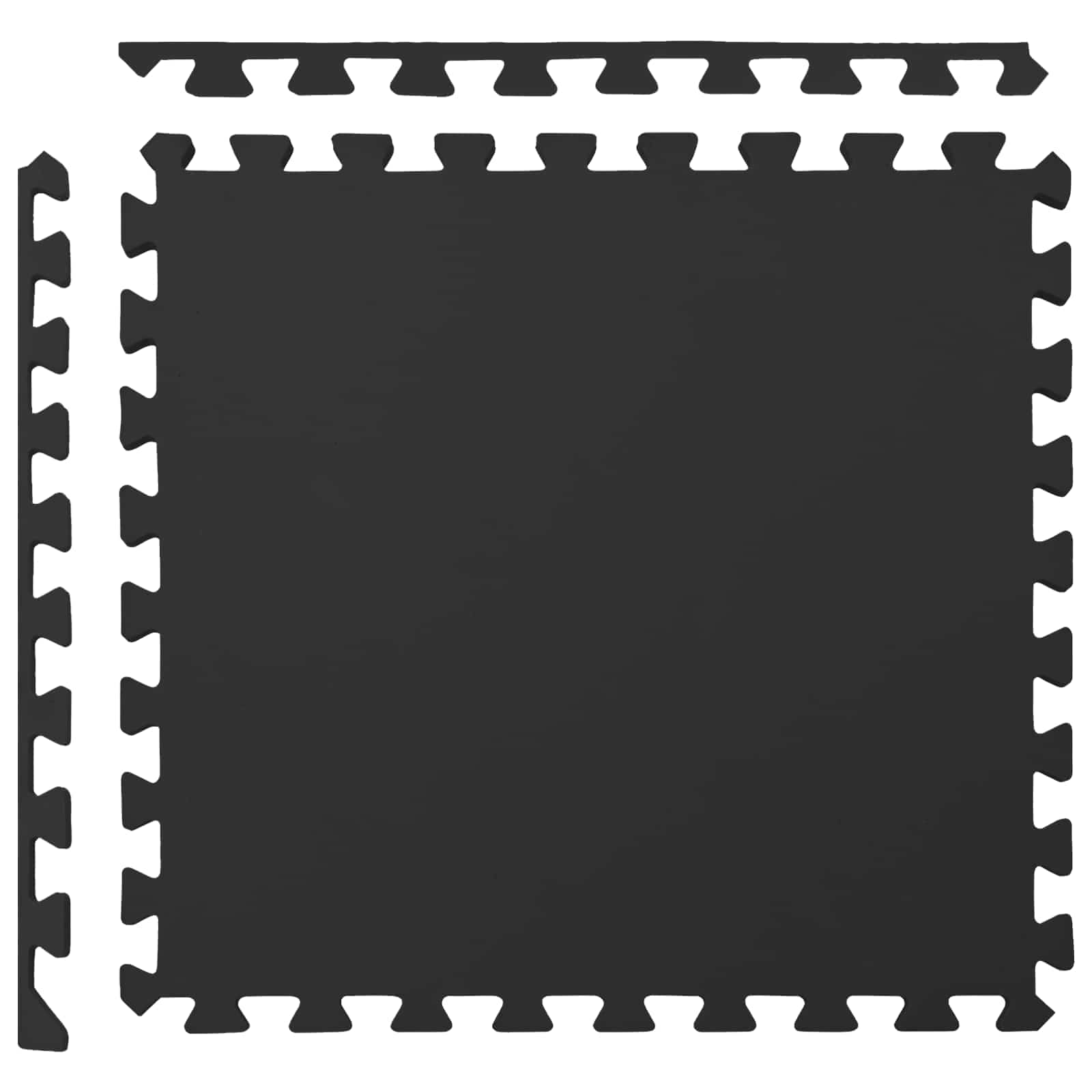Pool Bodenschutzmatte 12 stk. Schwarz 4,32 m² EVA-Schaum