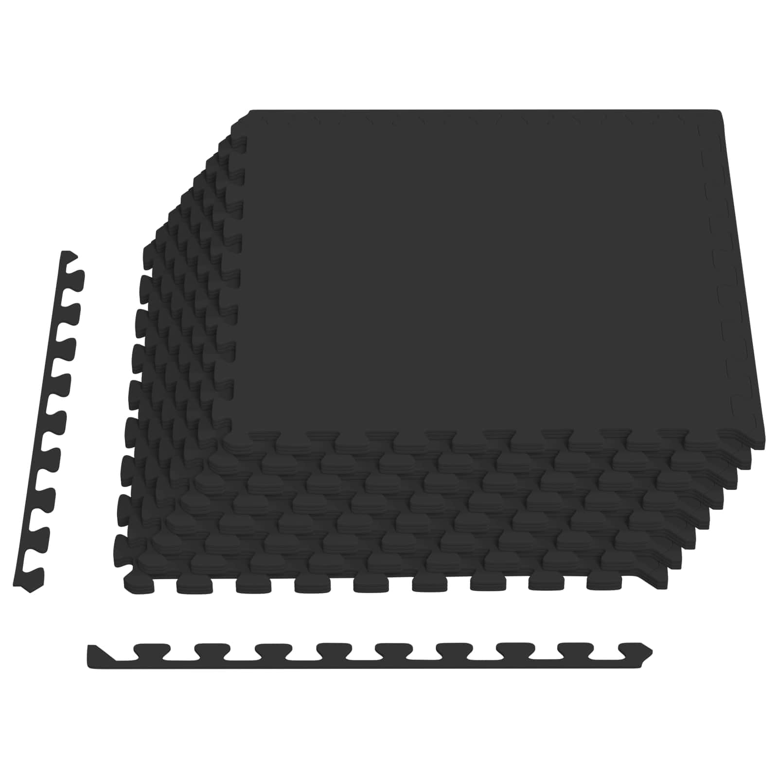 Pool Bodenschutzmatte 24 pcs Schwarz 8,64 m² EVA-Schaum