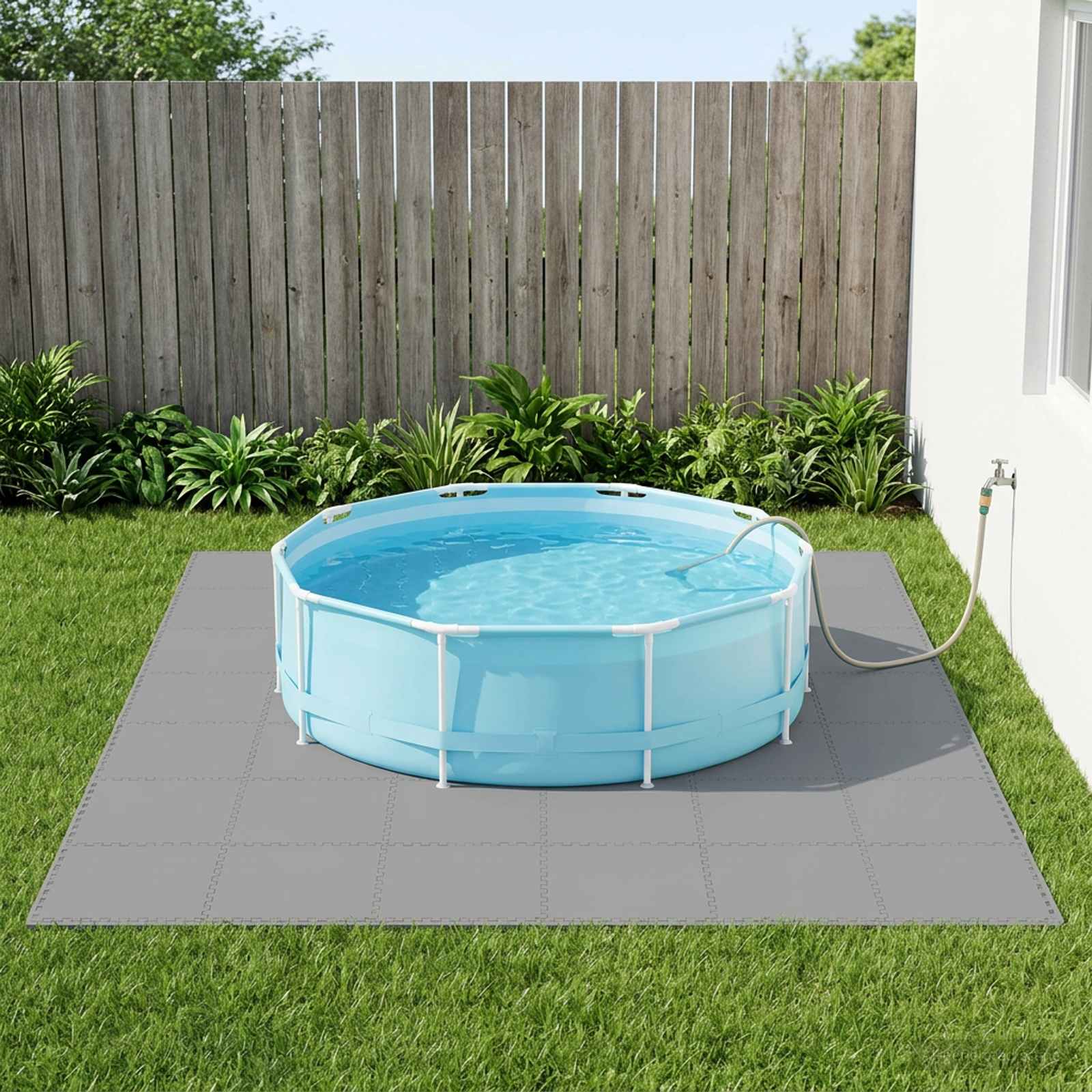 Pool Bodenschutzmatte 40 stk. Grau 14,4 m² EVA-Schaum