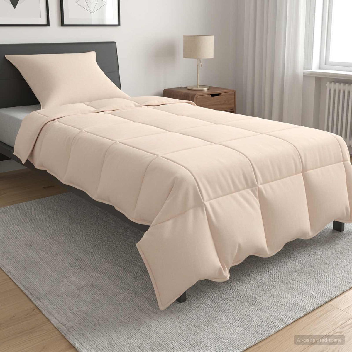 Bettwäsche-Set 2 stk. 135 x 200 cm Sommer 1950 gsm Beige