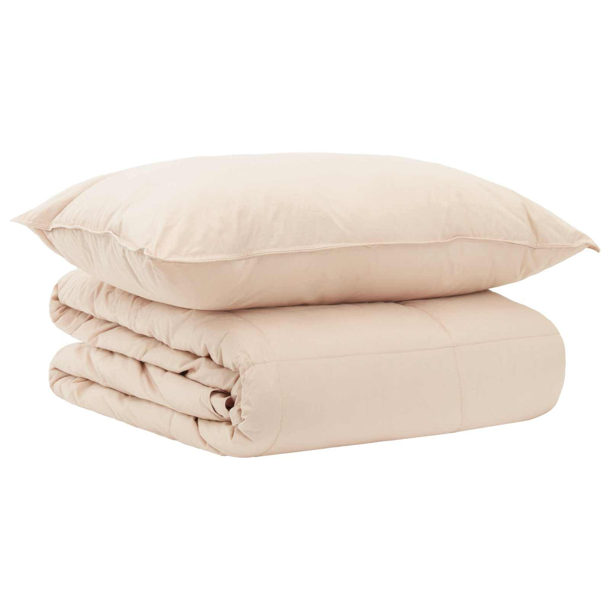 Bettwäsche-Set 2 stk. 155 x 200 cm Sommer 1050 gsm Beige