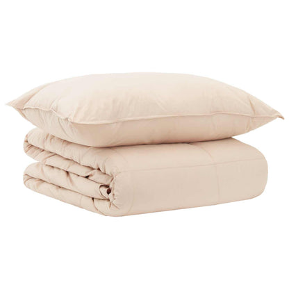 Bettwäsche-Set 2 stk. 155 x 200 cm Sommer 1950 gsm Beige
