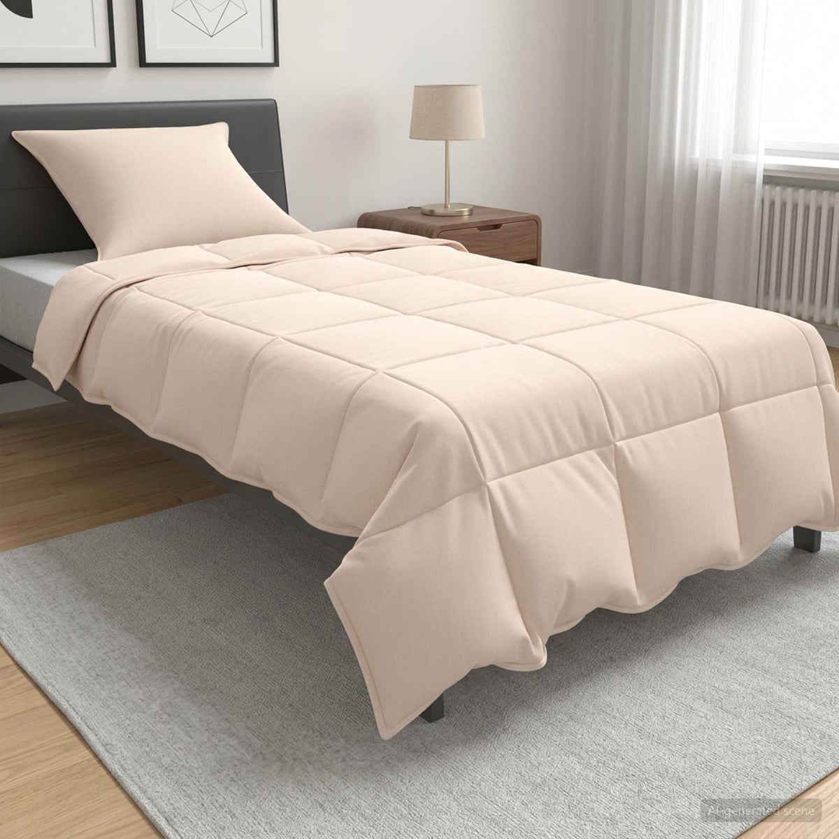 Bettwäsche-Set 2 stk. 155 x 200 cm Für alle Jahreszeiten Beige