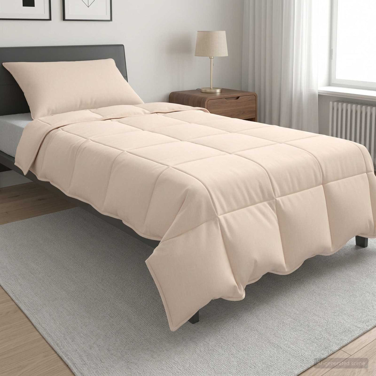 Bettwäsche-Set 2 stk. 155 x 200 cm Winter 350 gsm Beige