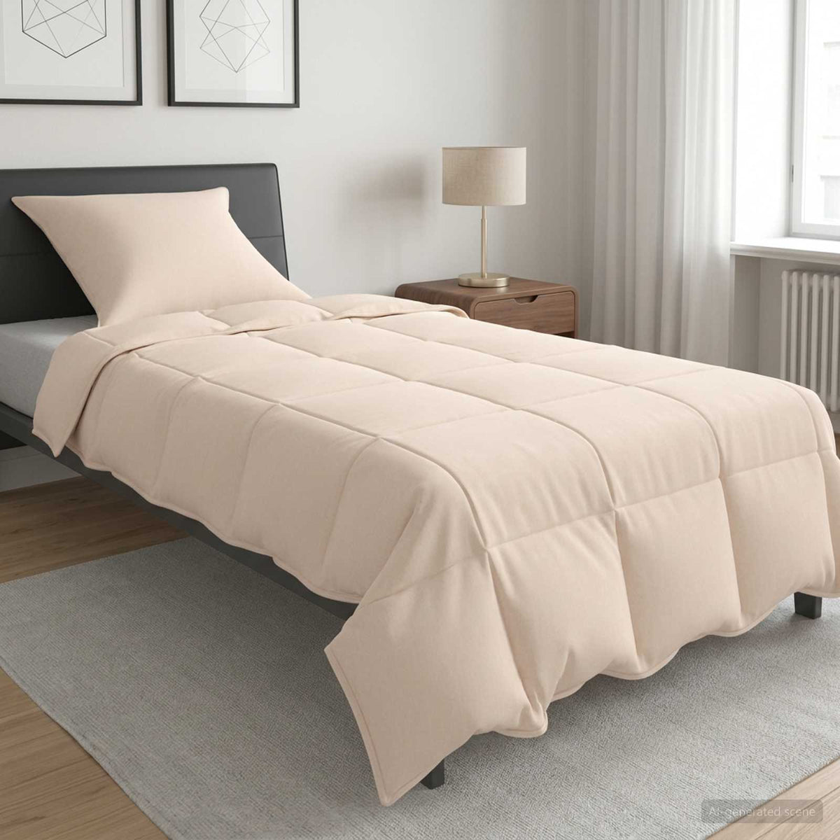 Bettwäsche-Set 2 stk. 135 x 200 cm Winter 350 gsm Beige