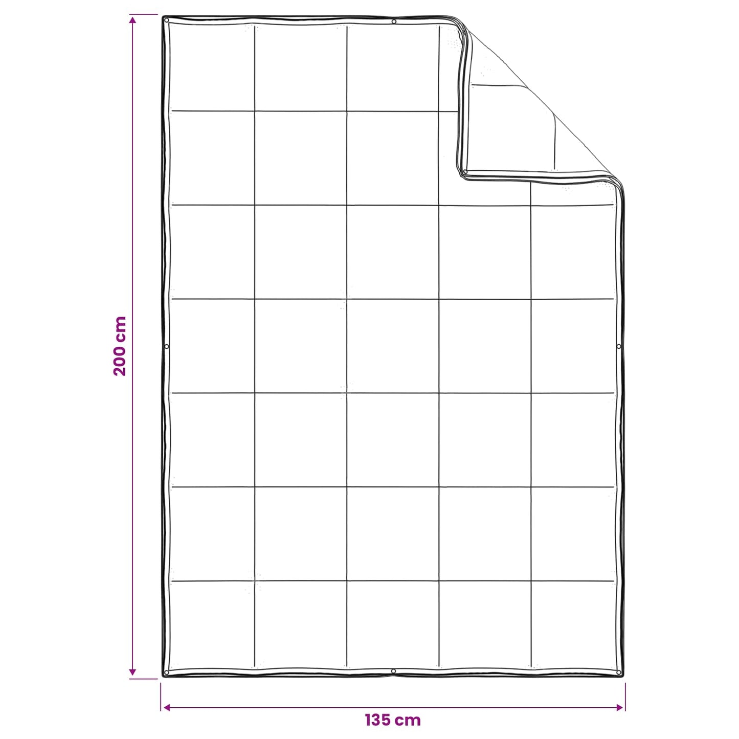 Bettwäsche-Set Beige 135 x 200 cm Baumwolle, Kapok, Polyester