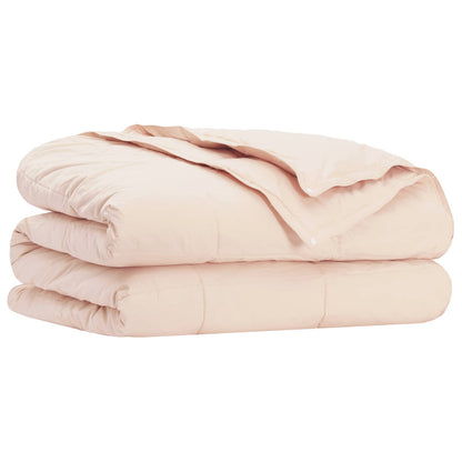 Bettwäsche-Set Beige 135 x 200 cm Baumwolle, Kapok, Polyester