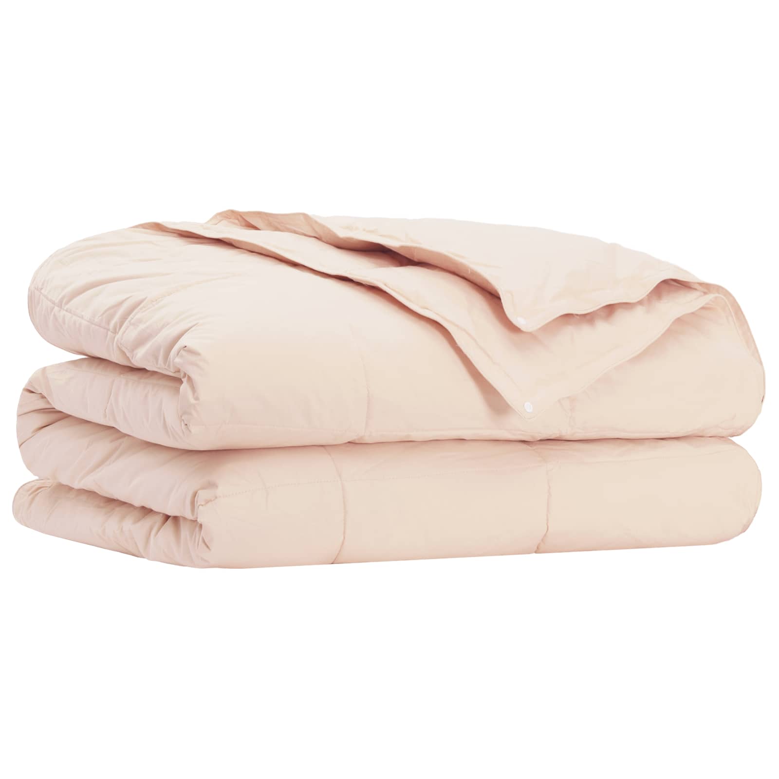 Bettwäsche-Set Beige 155 x 200 cm Baumwolle, Kapok, Polyester