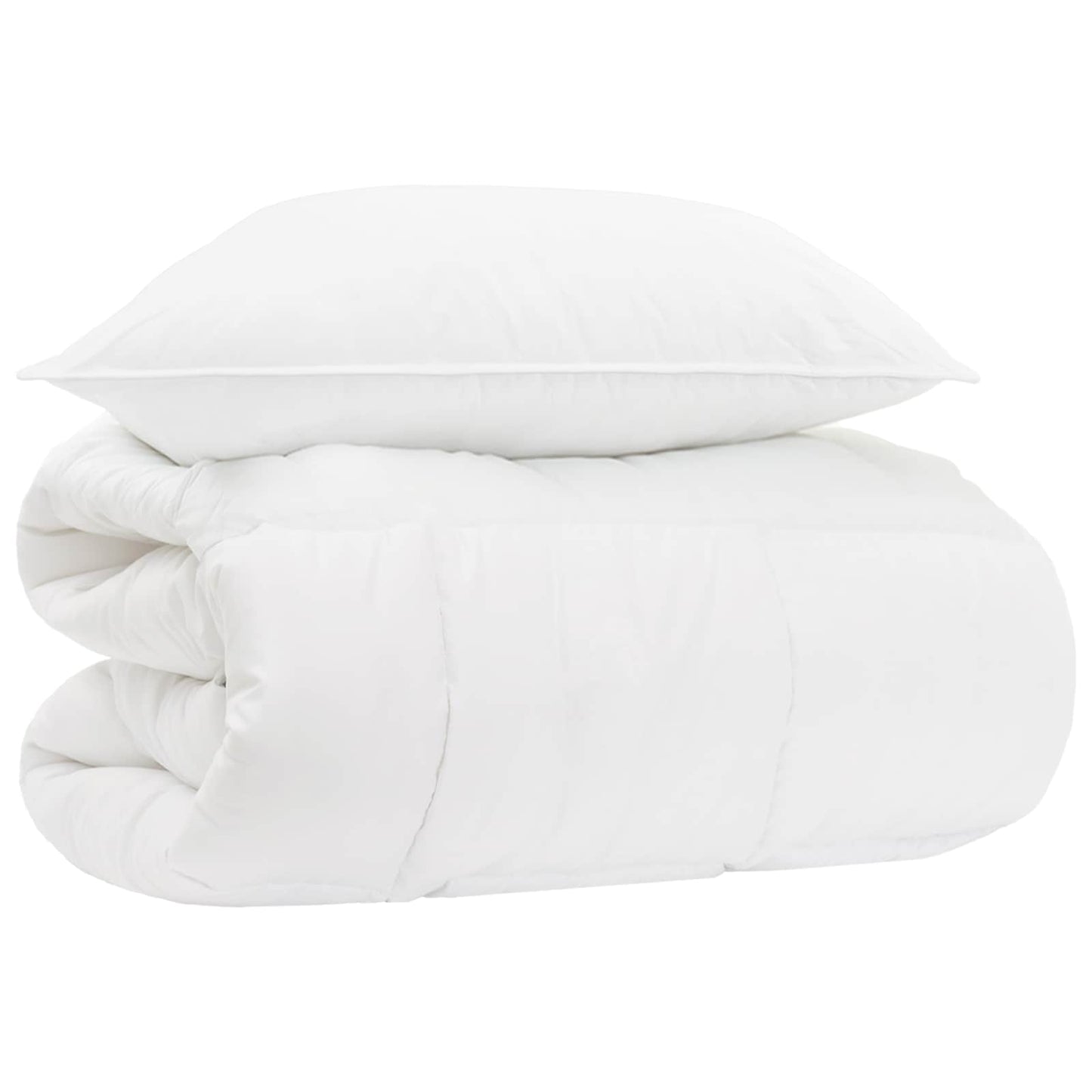 Duvet- und Kopfkissen-Set 2 stk. Weiß Bambusfaser