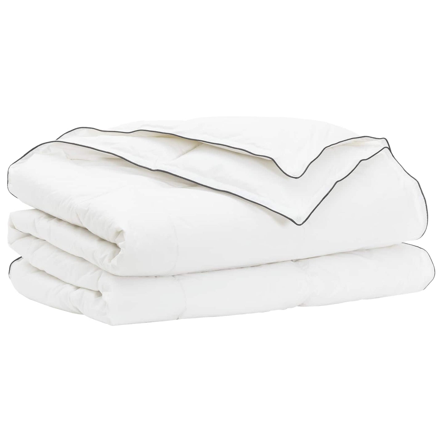 Bettwäsche-Set Weiß 135 x 200 cm Baumwolle, Bambus, Polyester