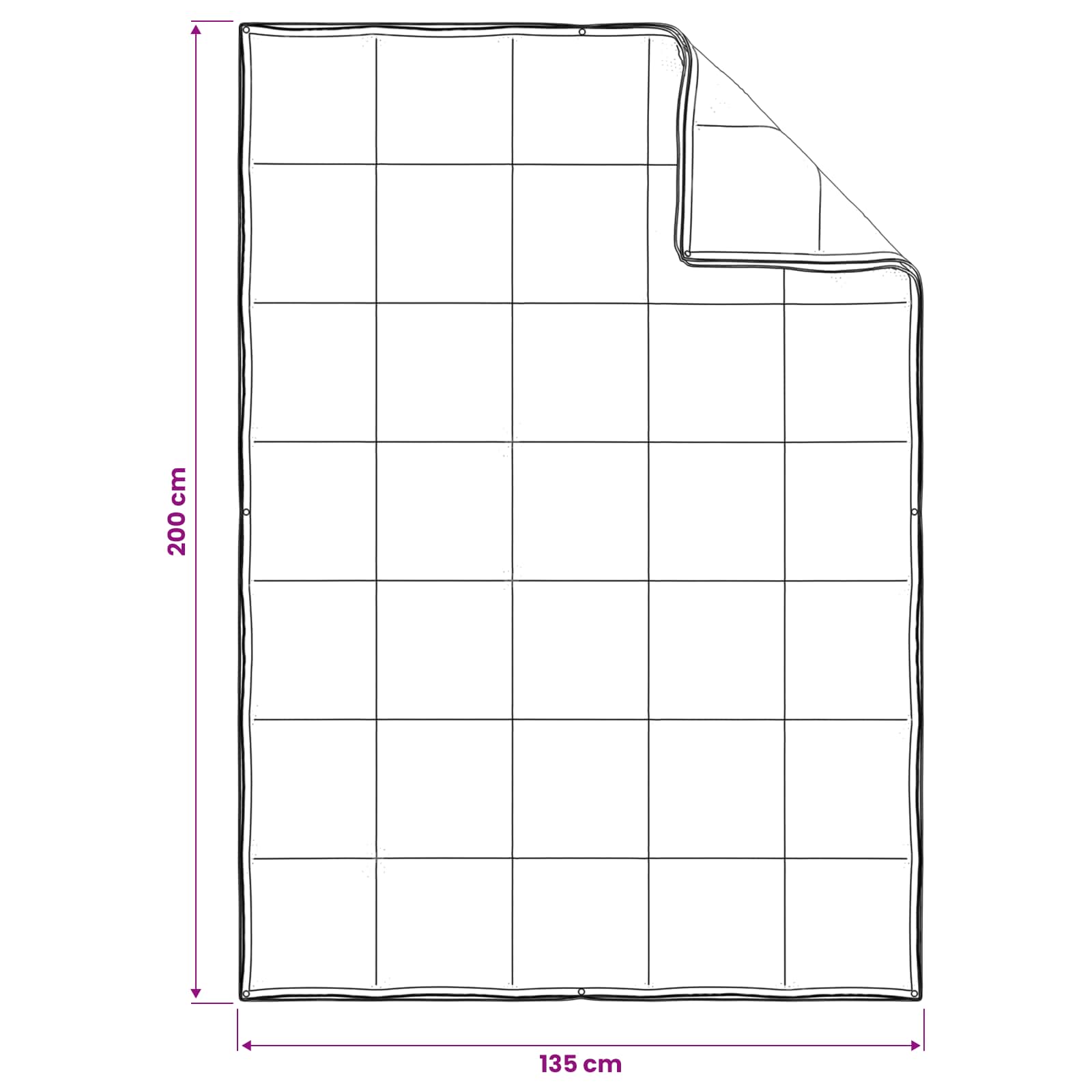 Bettwäsche-Set Weiß 135 x 200 cm Baumwolle, Bambus, Polyester