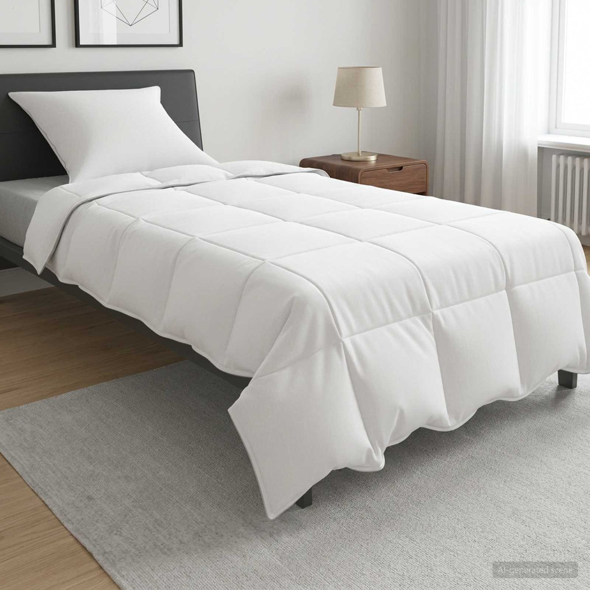 Bettwäsche-Set 2 stk. 140 x 200 cm Winter Bambus Weiß