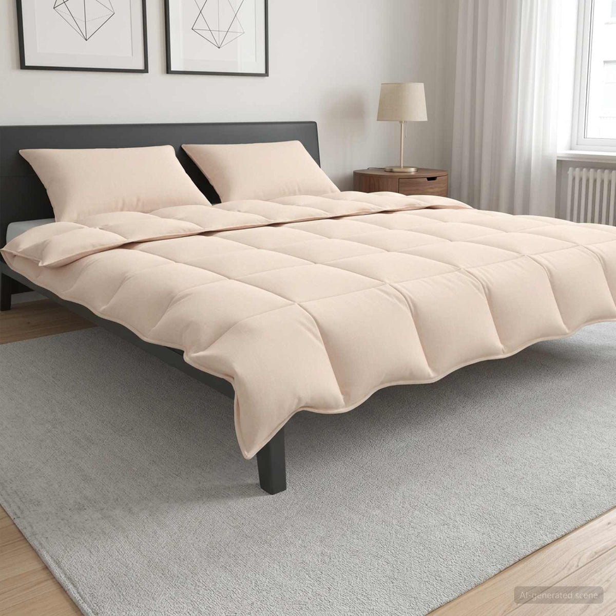 Bettwäsche-Set 2 stk. 200 x 220 cm Für alle Jahreszeiten Beige