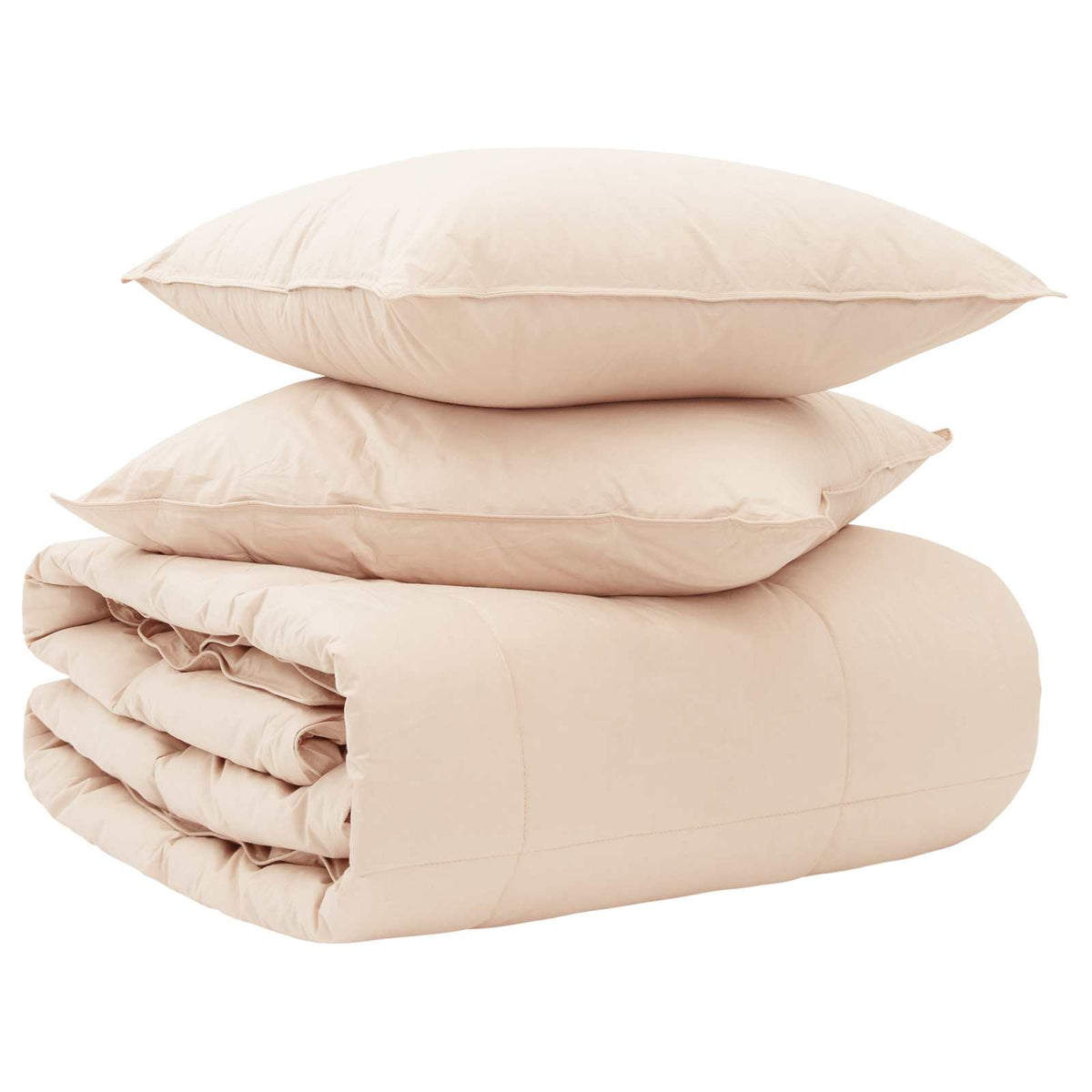 Bettwäsche-Set 2 stk. 135 x 220 cm Für alle Jahreszeiten Beige